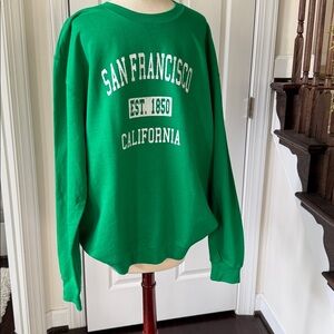 Emerald Green San Francisco XL sweatshirt NWT